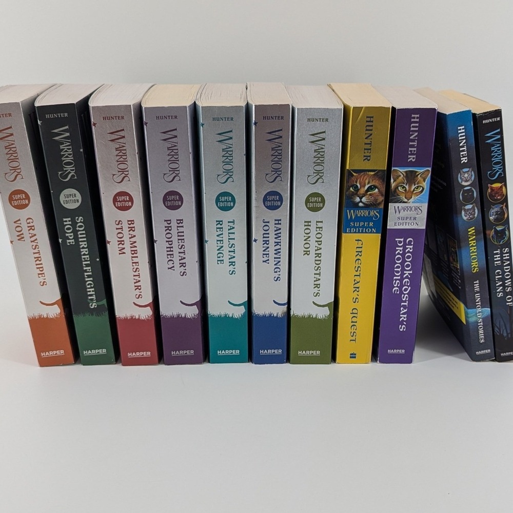 Warriors Super Edition Novella Book Lot Erin Hunter Paperback Set 11 Books